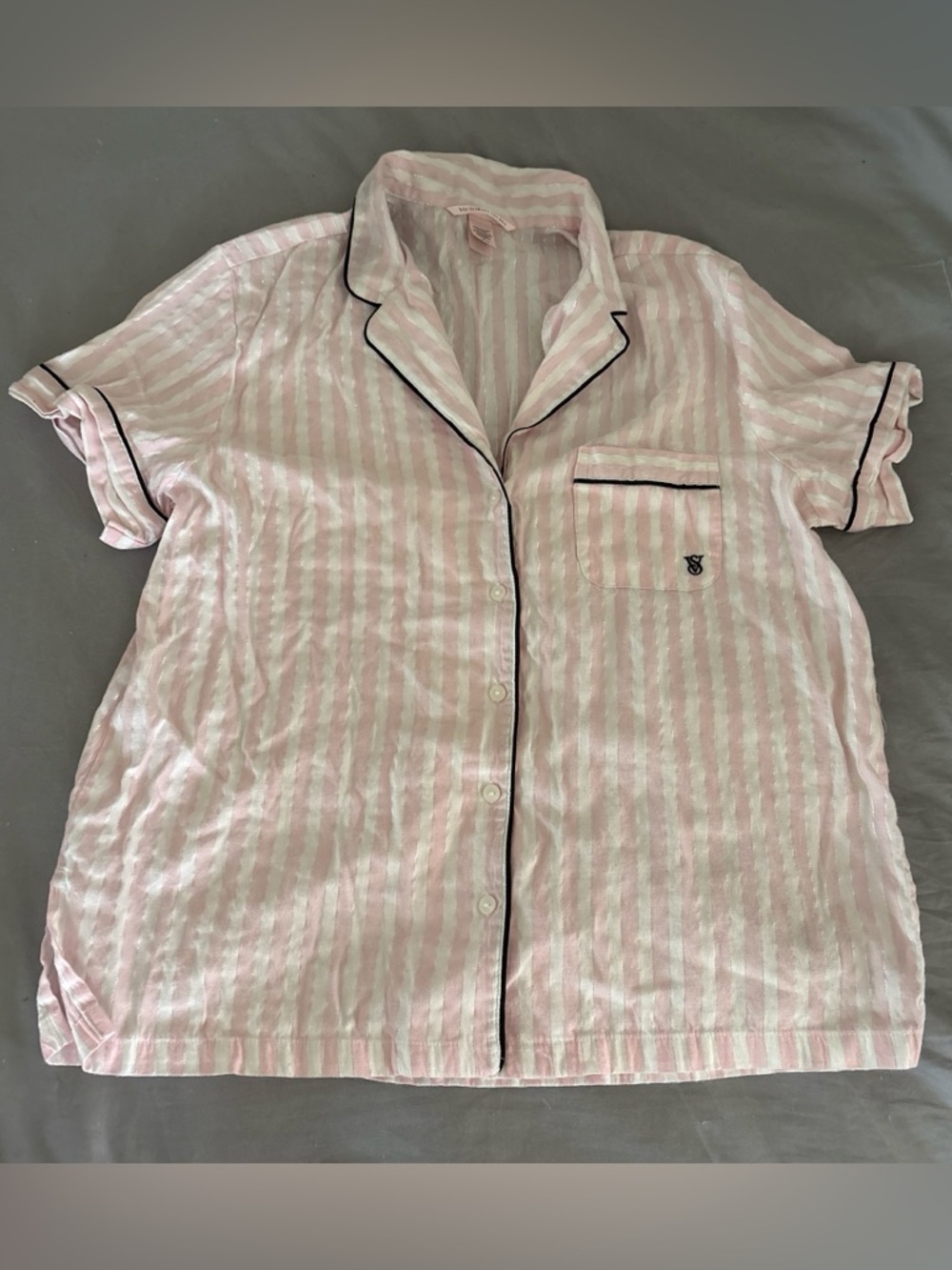 Victoria’s Secret Pink and White Striped Shorts PJ set